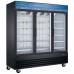 Wowcooler D80-B 79" Three Glass Door Merchandiser Freezer with LED Lighting