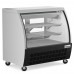 Wowcooler DC48-B 48" Refrigerated Curved Glass Deli Meat Display Case, Black