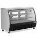 Wowcooler DC64-B 64" Refrigerated Curved Glass Deli Meat Display Case, Black