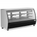 Wowcooler DC80-B 80" Refrigerated Curved Glass Deli Meat Display Case, Black