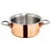 Winco DCCR-3C 3-3/4 15 oz. Tri-Ply Copper Plated Stainless Steel Mini Casserole