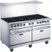 Dukers DCR60-10B 60″ Commercial Gas Range, Ten Open Burners