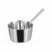 Winco DCWB-102S Stainless Steel 3-3/8 Diameter Mini Tapered Sauce Pan Serving Dish with Handle