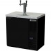 Beverage-Air DD36HC-1-B Double Tap Kegerator Beer Dispenser - Black, 1 1/2 Keg Capacity