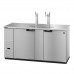 Hoshizaki DD69-S 69 Stainless Steel Direct Draw Draft Beer Cooler for 3 - 1/2 Kegs with 2 Swining Solid Doors - 22 Cu. Ft.