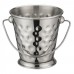 Winco DDSA-102S 3 1/2 x 3 5/8 Hammered Stainless Steel Mini Pail