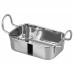 Winco DDSB-103S Stainless Steel 5 x 3-3/8 Mini Roasting Pan Serving Dish with 2 Handles
