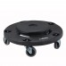 Winco DLR-18 18 Black Round Plastic Dolly