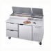 Beverage-Air DPD67HC-2 67 Pizza Prep Table with One Door and Two Drawers