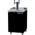 Beverage-Air DZ24-1-B Double Tap Dual Zone Kegerator Beer Dispenser - Black, 4 1/6 Keg Capacity