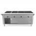 WowPrep 60 Four Pan Sealed Well Electric Hot Food Steam Table with Enclosed Base and Sliding Doors - 208/240V, 3000W