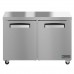 Hoshizaki EUF48A 48 Economy Series Two-Section Full Stainless Undercounter Freezer with 2 Stainless Doors - 12 Cu. Ft.