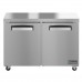 Hoshizaki EUR48A 48 Economy Series Two-Section Full Stainless Undercounter Refrigerator with 2 Solid Doors - 12 Cu. Ft.