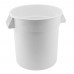 Winco FCW-32 Heavy Duty White Polypropylene 32 Gallon Container without Lid