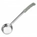 Winco FPSN-4 Gray 4 oz. One-Piece Solid Portion Spoon / Spoodle