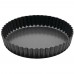 Winco FQP-8 8 Tart Quiche Pan Non-Stick Carbon Steel with Removable Bottom