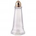 Winco G-111 1 oz. Glass Tower Shaker with Brass-Toned Top