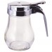 Winco G-115 6 oz. Glass Syrup Dispenser with Chrome Plated Alloy Top
