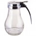 Winco G-116 14 oz. Glass Syrup Dispenser with Chrome Plated Alloy Top