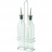 Winco GOB-8S Glass 8 oz. Oil/Vinegar Cruet Set