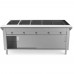 WowPrep 74 Five Well Gas Hot Food Steam Table with Enclosed Base and Sliding Doors