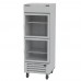 Beverage-Air HBR27HC-1-HG Glass Half Door Bottom-Mounted Reach-In Refrigerator with LED Lighting - 27 Cu. Ft.