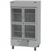 Beverage Air HBR44HC-1-HG 47" Two Section Reach In Refrigerator, 4 Left/Right Hinge Glass Doors