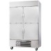 Beverage-Air HBR44HC-1-HS 47" Horizon Series Two Section Solid Half Door Reach-In Refrigerator with LED Lighting