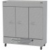 Beverage Air HBR72HC-1 75" Three Section Reach In Refrigerator, 3 Left/Right Hinge Solid Doors