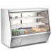 Wowcooler HDL-72 72" Refrigerated Slanted Glass High Meat Deli Case with Rear Storage