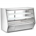 Wowcooler HDL-84 84" Refrigerated Slanted Glass High Meat Deli Case with Rear Storage