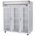 Beverage-Air HF3HC-1G Horizon Series 78" Glass Door Reach-In Freezer with LED Lighting