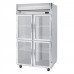 Beverage-Air HFS2HC-1HG Reach-In 2 Section Glass Half Door Freezer - 49 Cu. Ft.