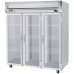 Beverage-Air HR3HC-1G Horizon Series 78" Top Mounted Glass Door Reach-In Refrigerator