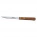 Winco K-35W Economy 4 Stainless Steel Steak Knife with Wood Handle - 12/Pack