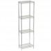 14D x 14L x 64H Chrome Wire Shelving Kit, 4-Shelf, NSF Listed