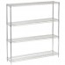 14D x 72L x 64H Chrome Wire Shelving Kit, 4-Shelf, NSF Listed