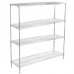 21D x 60L x 64H Chrome Wire Shelving Kit, 4-Shelf, NSF Listed