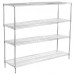 21D x 72L x 74H Chrome Wire Shelving Kit, 4-Shelf, NSF Listed