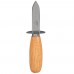 Winco KCL-1 Steel 5-7/8 Oyster/Clam Knife with Wooden Handle