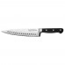 Winco KFP-84 Acero 8 Hollow Ground Chefs Knife with Black Handle