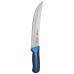 Winco KSTK-103 Sof-Tek 10 Hollow Ground Cimeter Knife with Blue / Black Handle