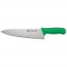 Winco KWP-100G Stal 10 Chefs Knife with Green Handle