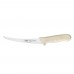 Winco KWP-60 Stal 6 Curved Boning Knife with White Handle