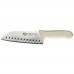 Winco KWP-70 Stal 7 Santoku Chef Knife with White Handle