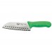 Winco KWP-70G Stal 7 Santoku Knife with Green Handle