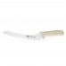 Winco KWP-92 9 Offset Serrated Bread Knife with White Handle