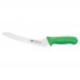 Winco KWP-92G 9 Offset Bread Knife with Green Handle