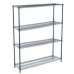 14D x 60L x 64H Green Epoxy Wire Shelving Kit, 4-Shelf, NSF Listed