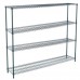 14D x 72L x 64H Green Epoxy Wire Shelving Kit, 4-Shelf, NSF Listed